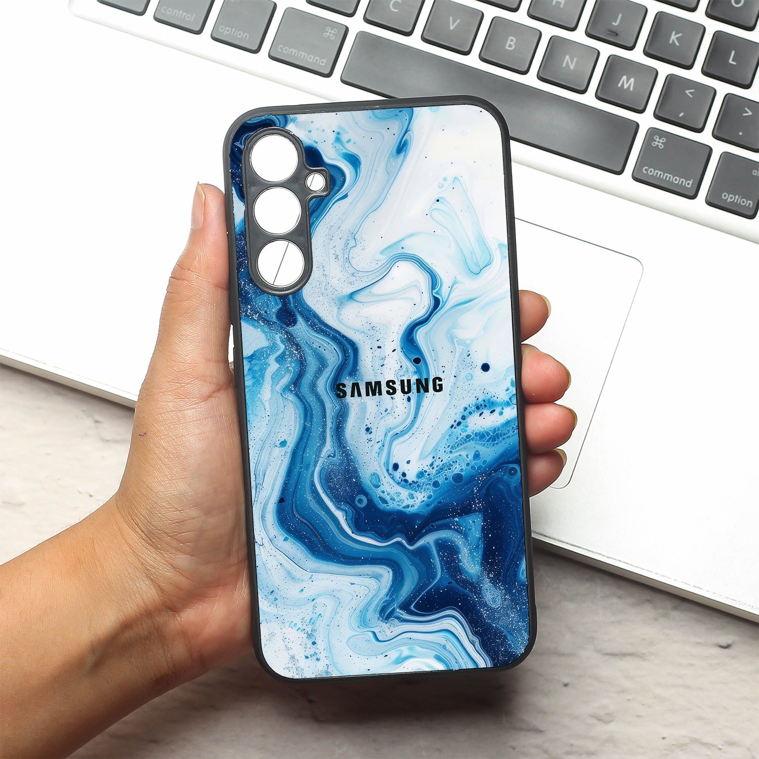 Neptune Swirl metal back case for Samsung A34