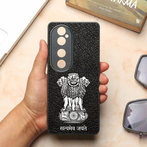 Black Satyamev Jayate metal back case for Vivo V40