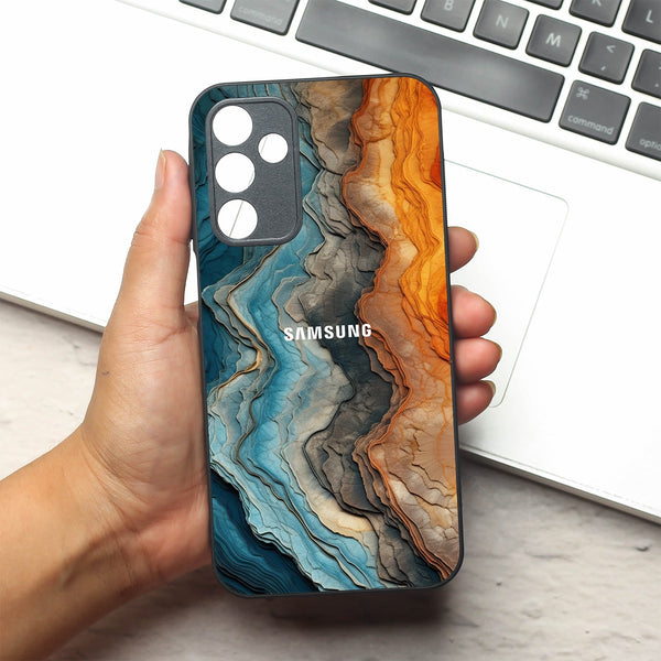 Layered Marble metal back case for Samsung A15