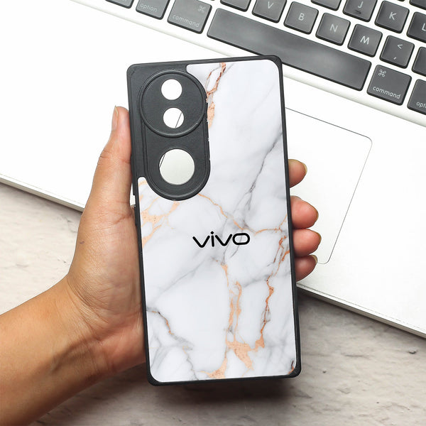 Copper Luxe Marble metal back case for Vivo V50