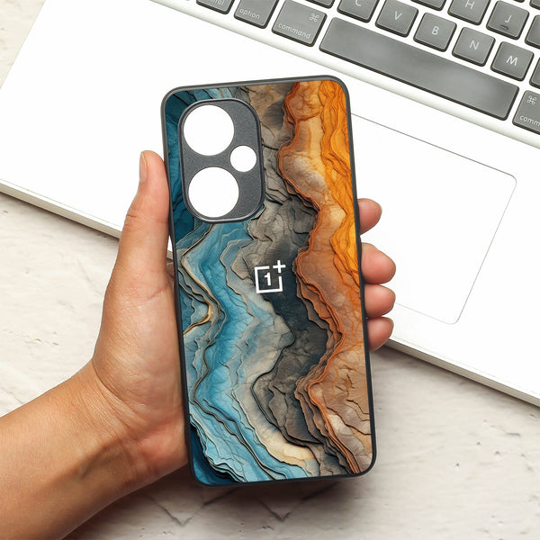 Layered Marble metal back case for Oneplus Nord CE 3 Lite