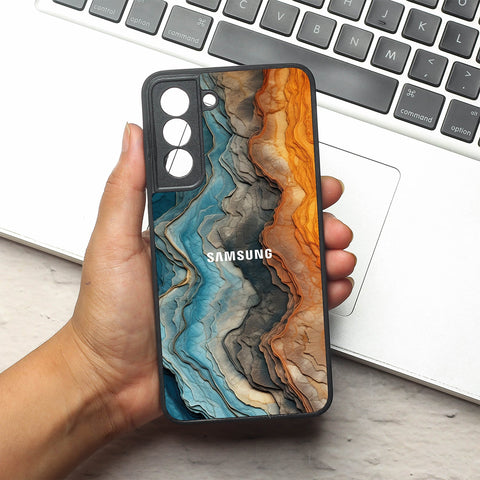 Layered Marble metal back case for Samsung S21 FE