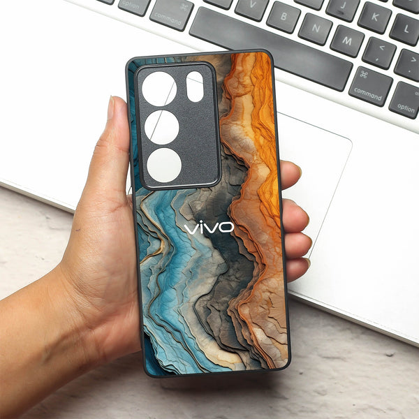 Layered Marble metal back case for Vivo V29