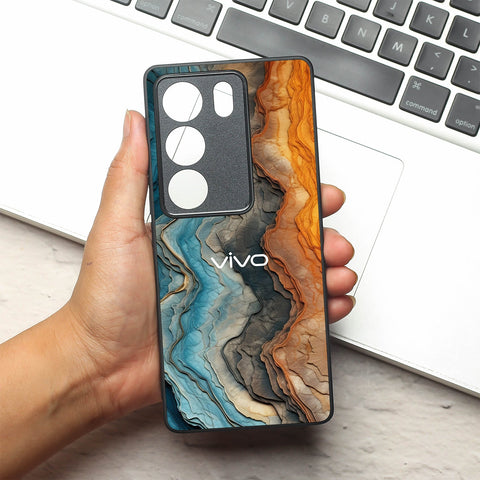 Layered Marble metal back case for Vivo V29