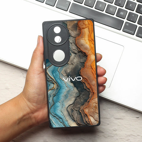 Layered Marble metal back case for Vivo V50