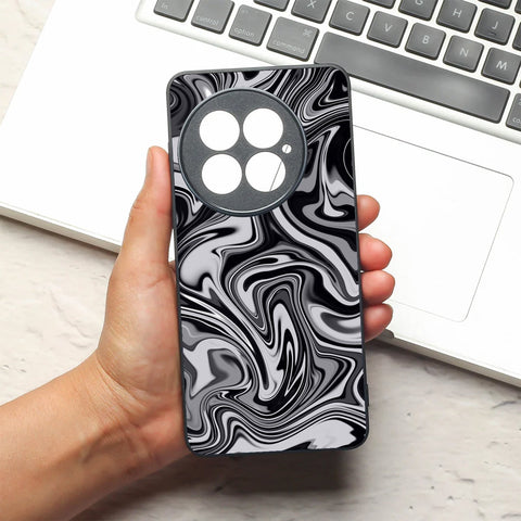 Blackout Marble metal back case for Oneplus 13R