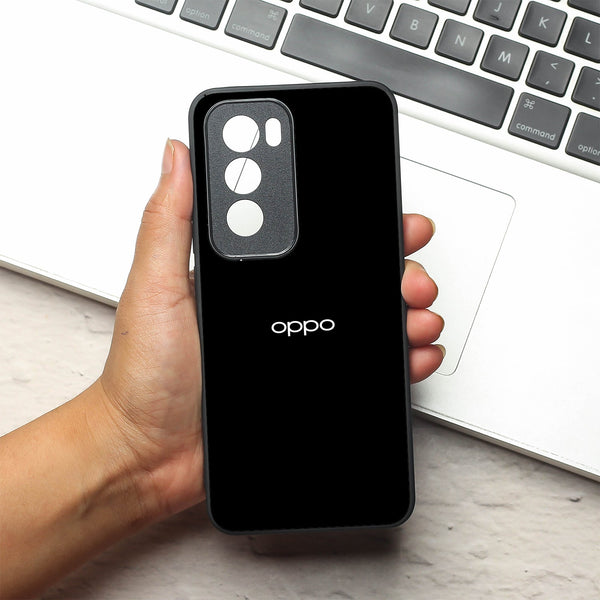 Black metal back case for Oppo Reno 12