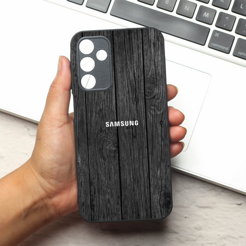 Dark Wood metal back case for Samsung A15