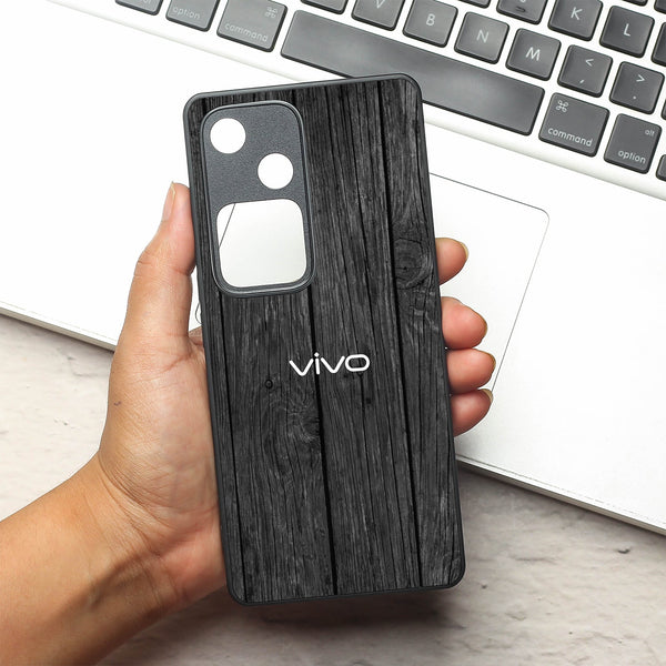 Dark Wood metal back case for Vivo V30