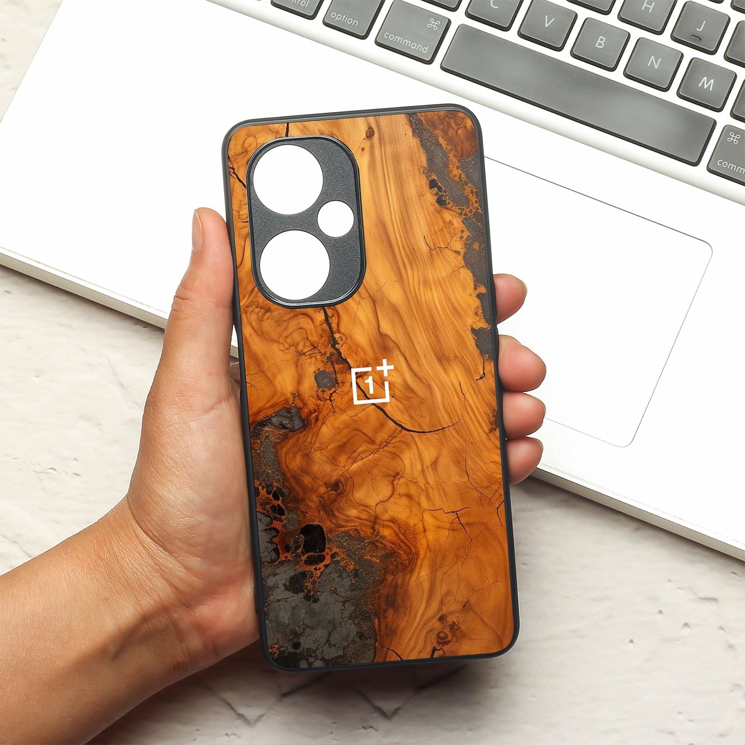 Lava Oak metal back case for Oneplus Nord CE 3 Lite