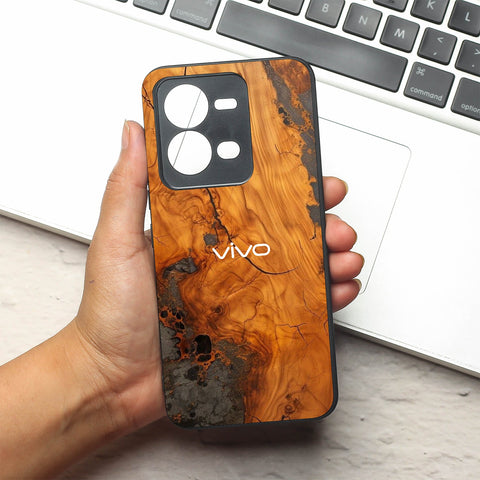 Lava Oak metal back case for Vivo V25