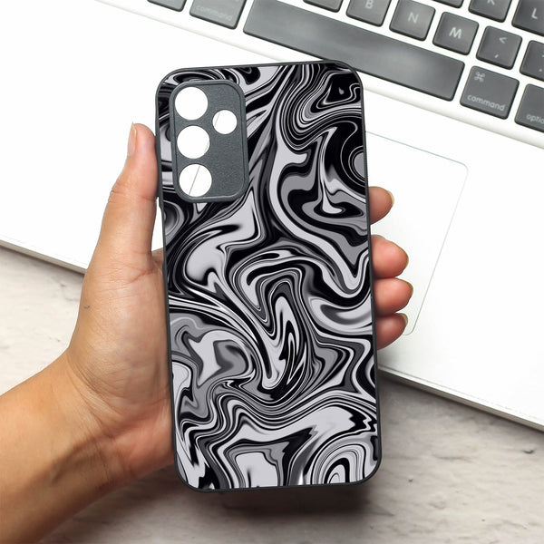 Blackout Marble metal back case for Samsung A15