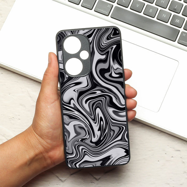 Blackout Marble metal back case for Oneplus Nord CE 3 Lite