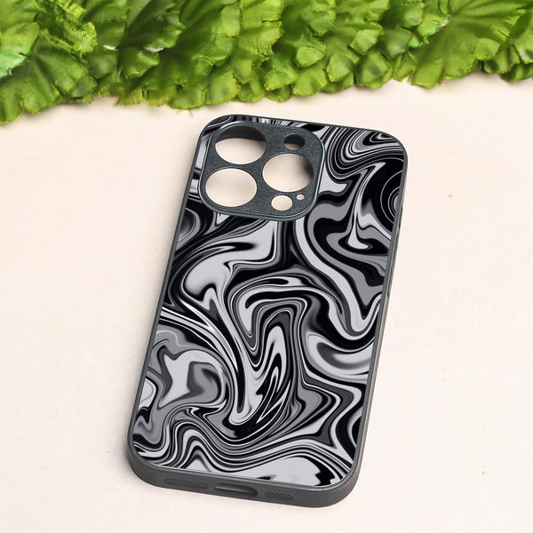 Blackout Marble metal back case for Apple Iphone 12 Pro