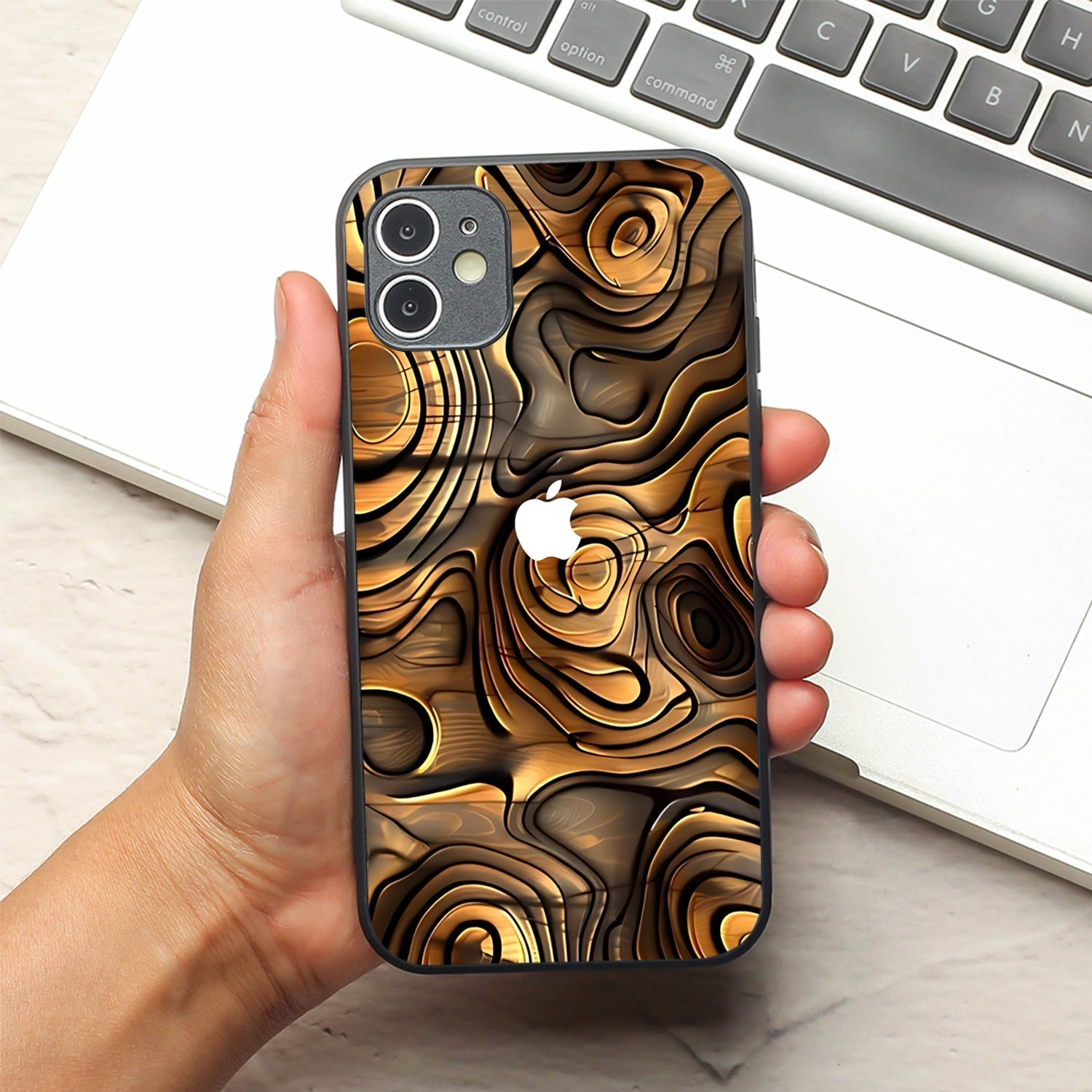 Rust Mirage metal back case for Apple Iphone 12