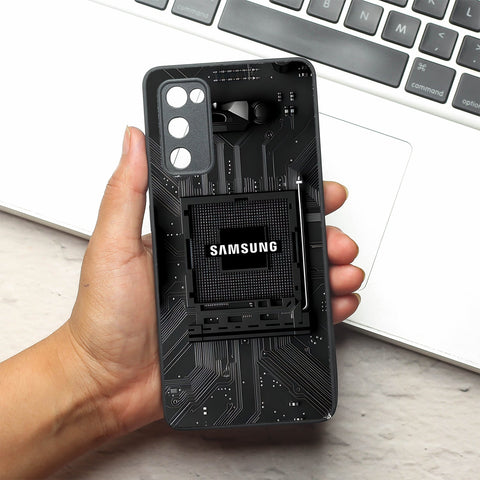 Microchip metal back case for Samsung S20 FE