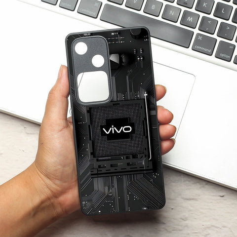 Microchip metal back case for Vivo V30