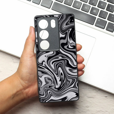 Blackout Marble metal back case for Vivo V29