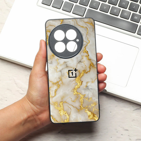 Gold Vein Glory metal back case for Oneplus 13R