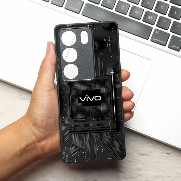 Microchip metal back case for Vivo V29