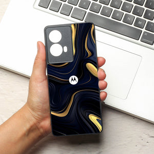 Noir Gold metal back case for Motorola Edge 50 Fusion