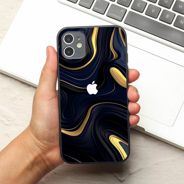 Noir Gold metal back case for Apple Iphone 12