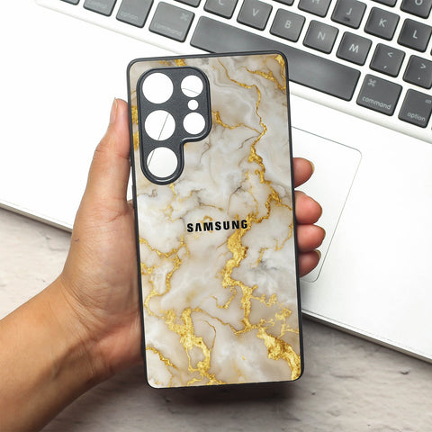 Gold Vein Glory metal back case for Samsung S25 Ultra