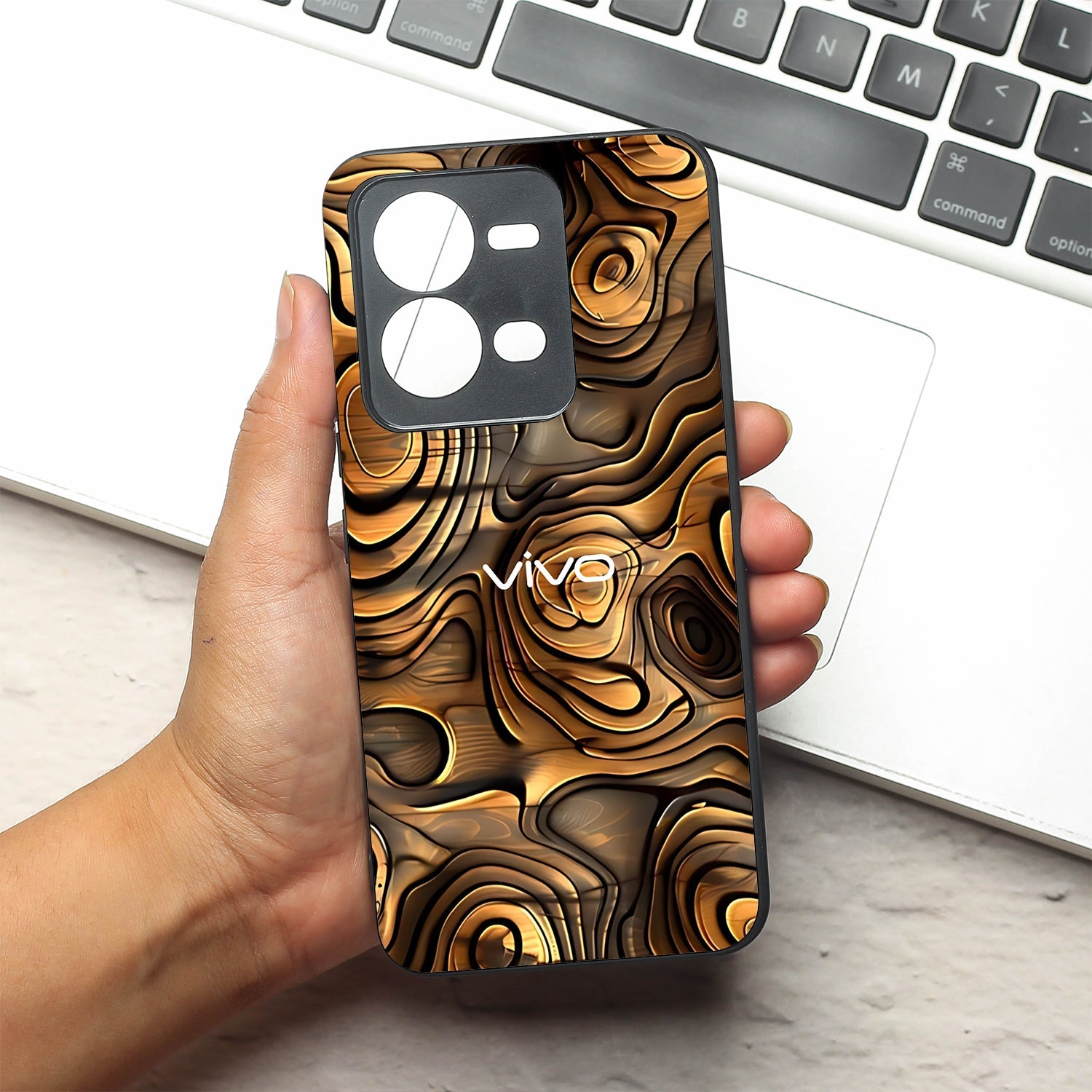 Rust Mirage metal back case for Vivo V25