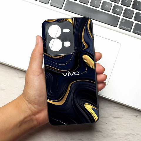 Noir Gold metal back case for Vivo V25