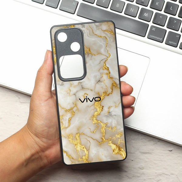 Gold Vein Glory metal back case for Vivo V30