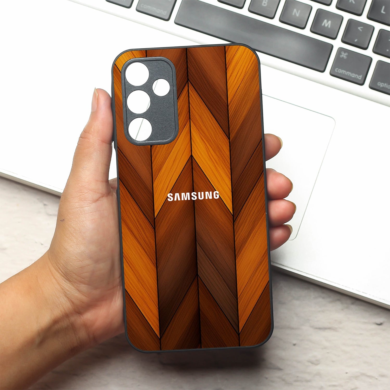 V-Wood Luxe metal back case for Samsung A15