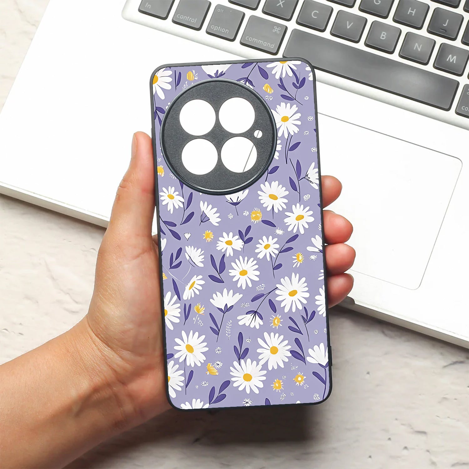 Lavender Daisies metal back case for Oneplus 13R