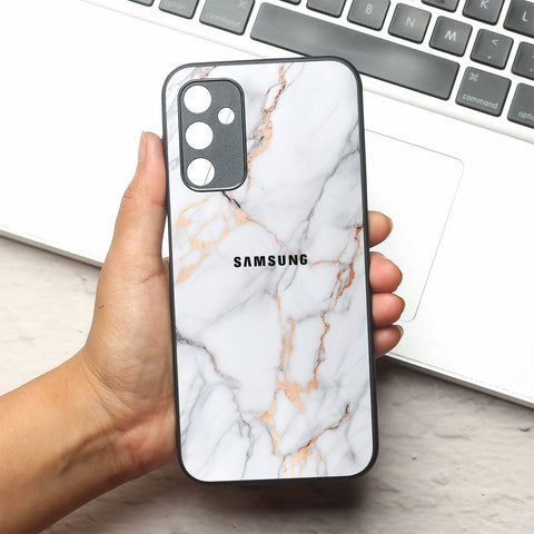 Copper Luxe Marble metal back case for Samsung A14