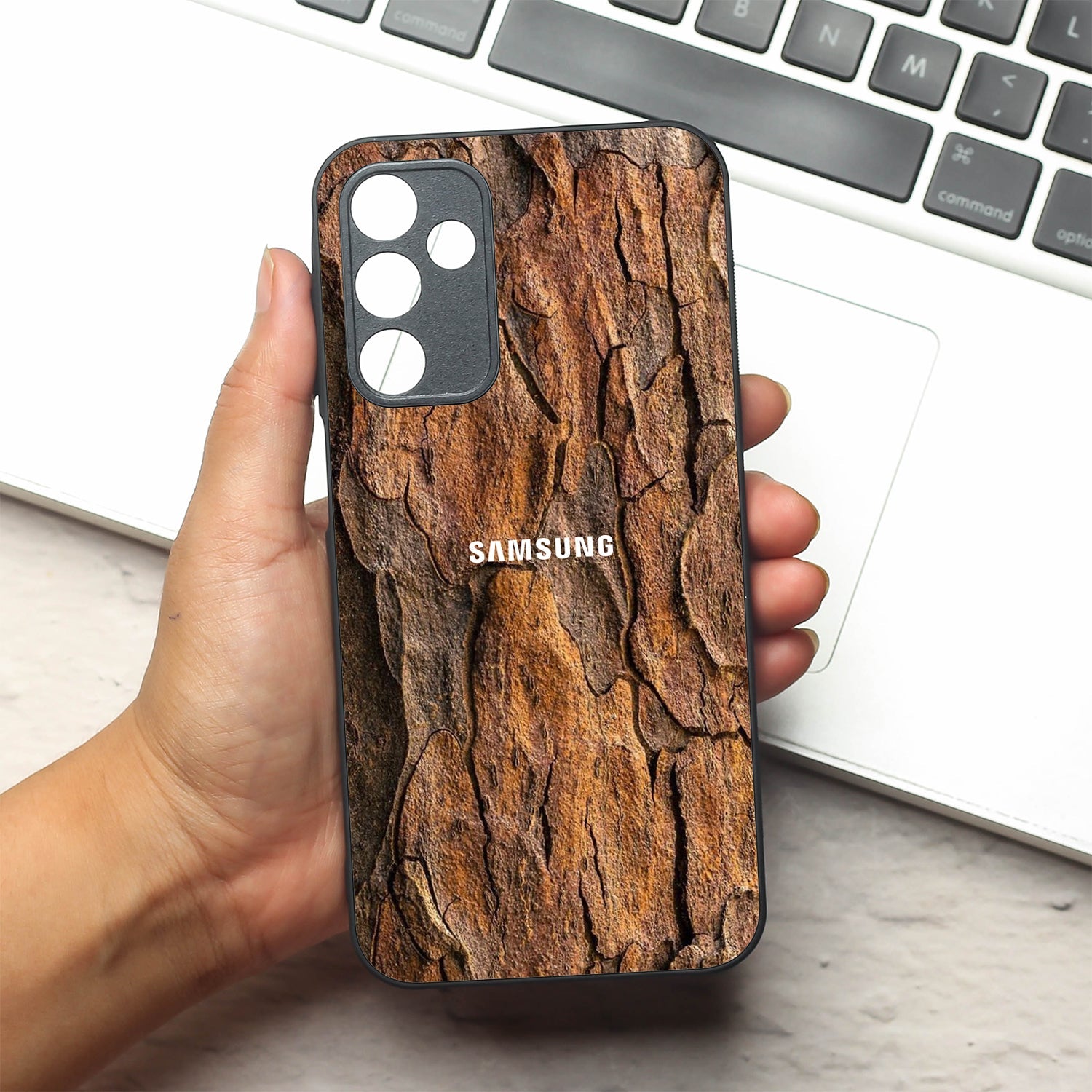 Wavy Grain metal back case for Samsung A15