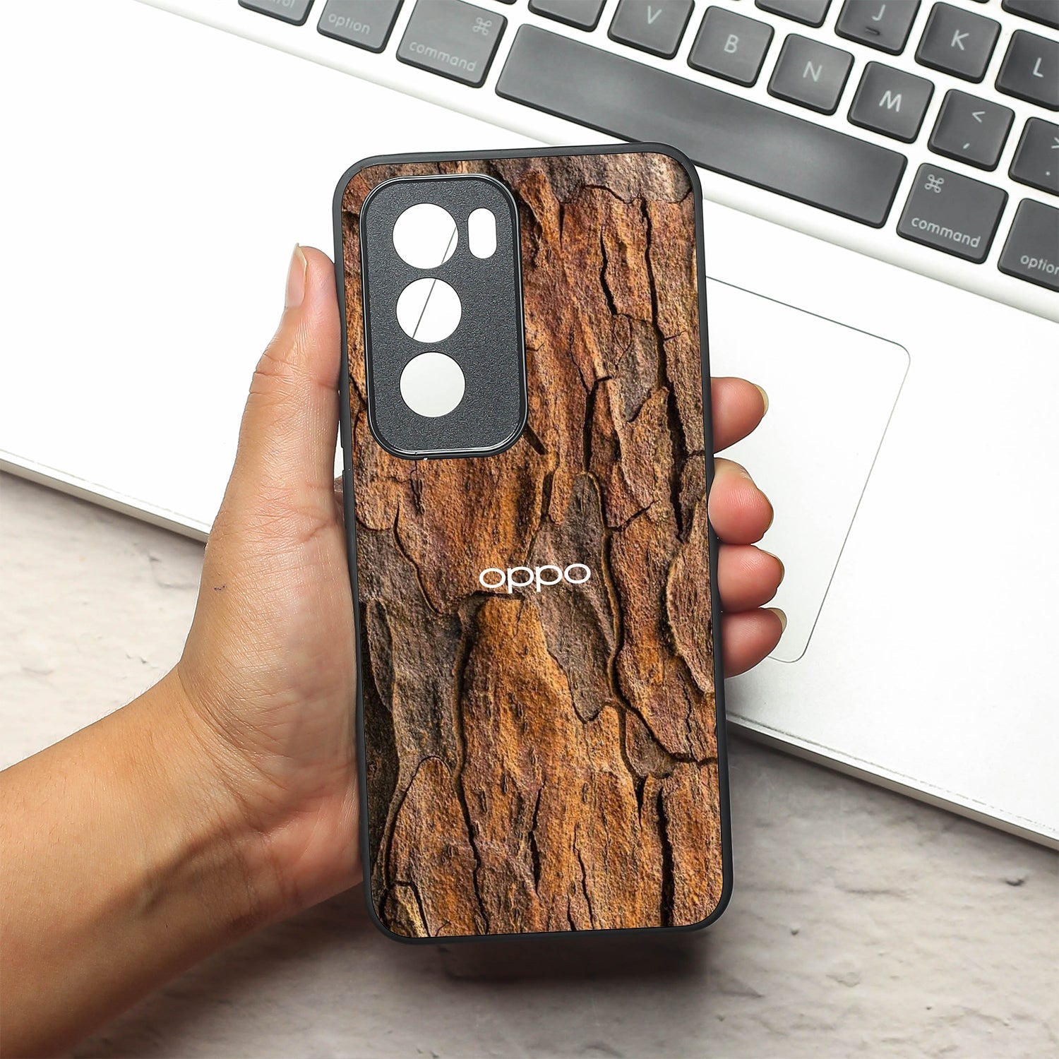 Wavy Grain metal back case for Oppo Reno 12