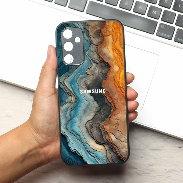 Layered Marble metal back case for Samsung A14