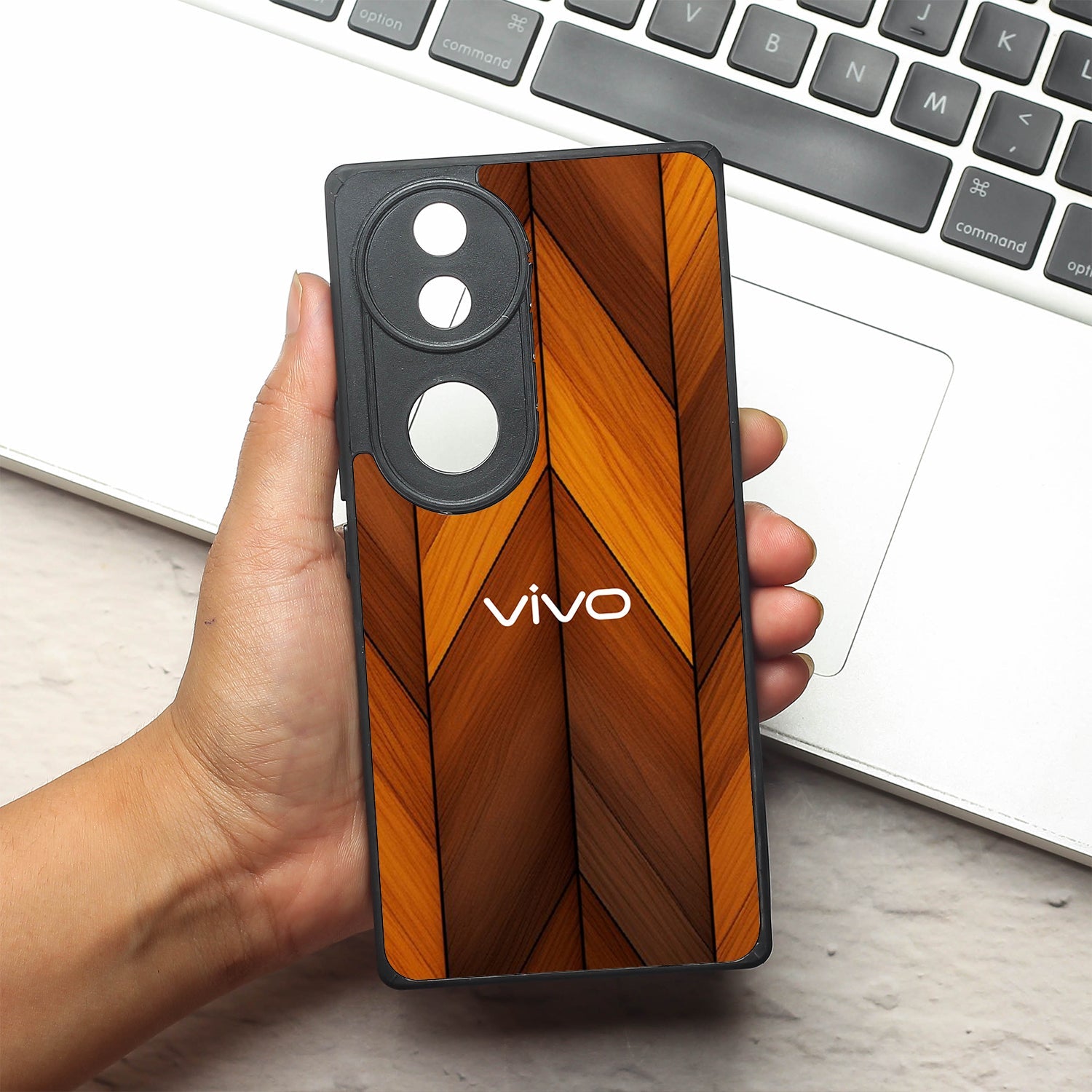 V-Wood Luxe metal back case for Vivo V50