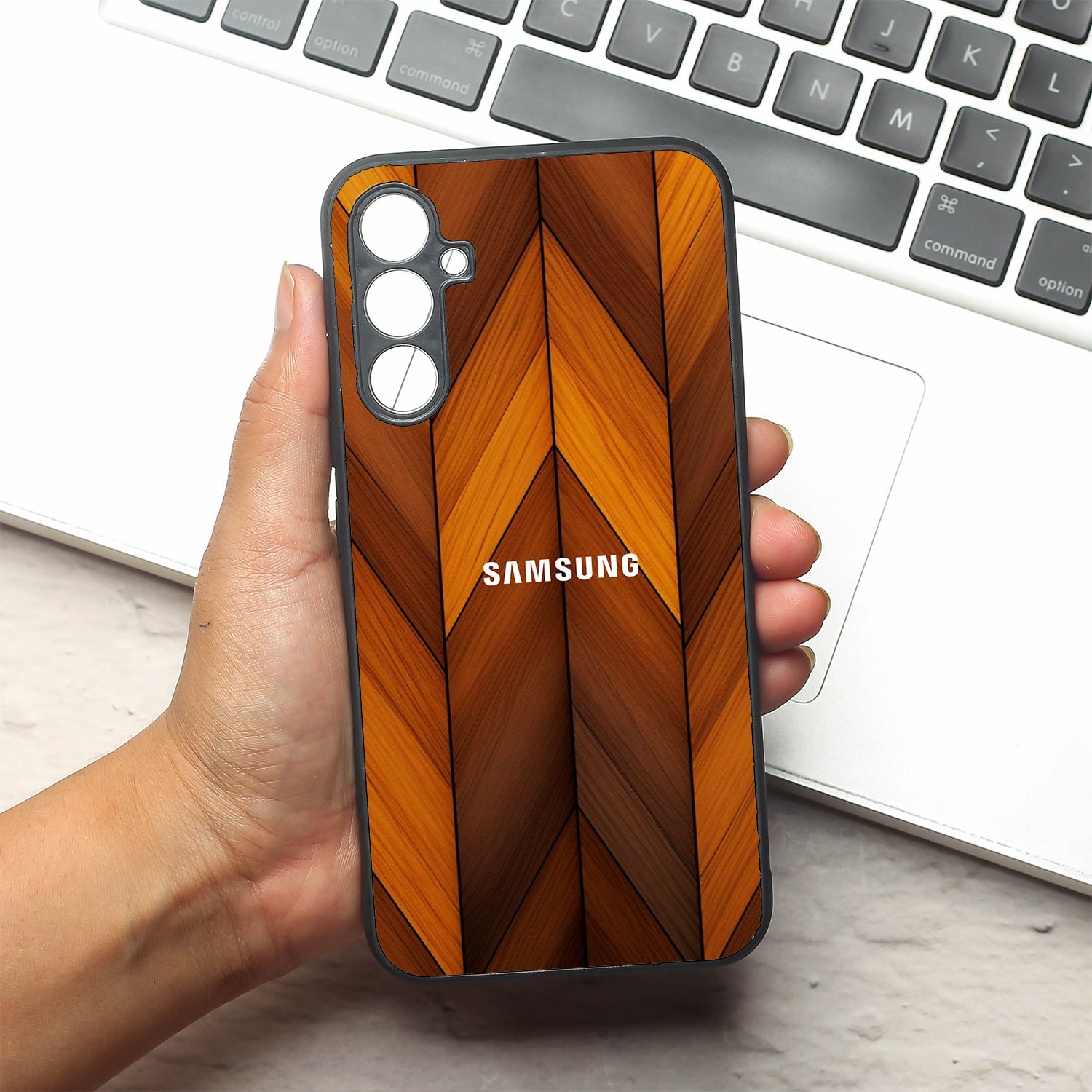 V-Wood Luxe metal back case for Samsung A34