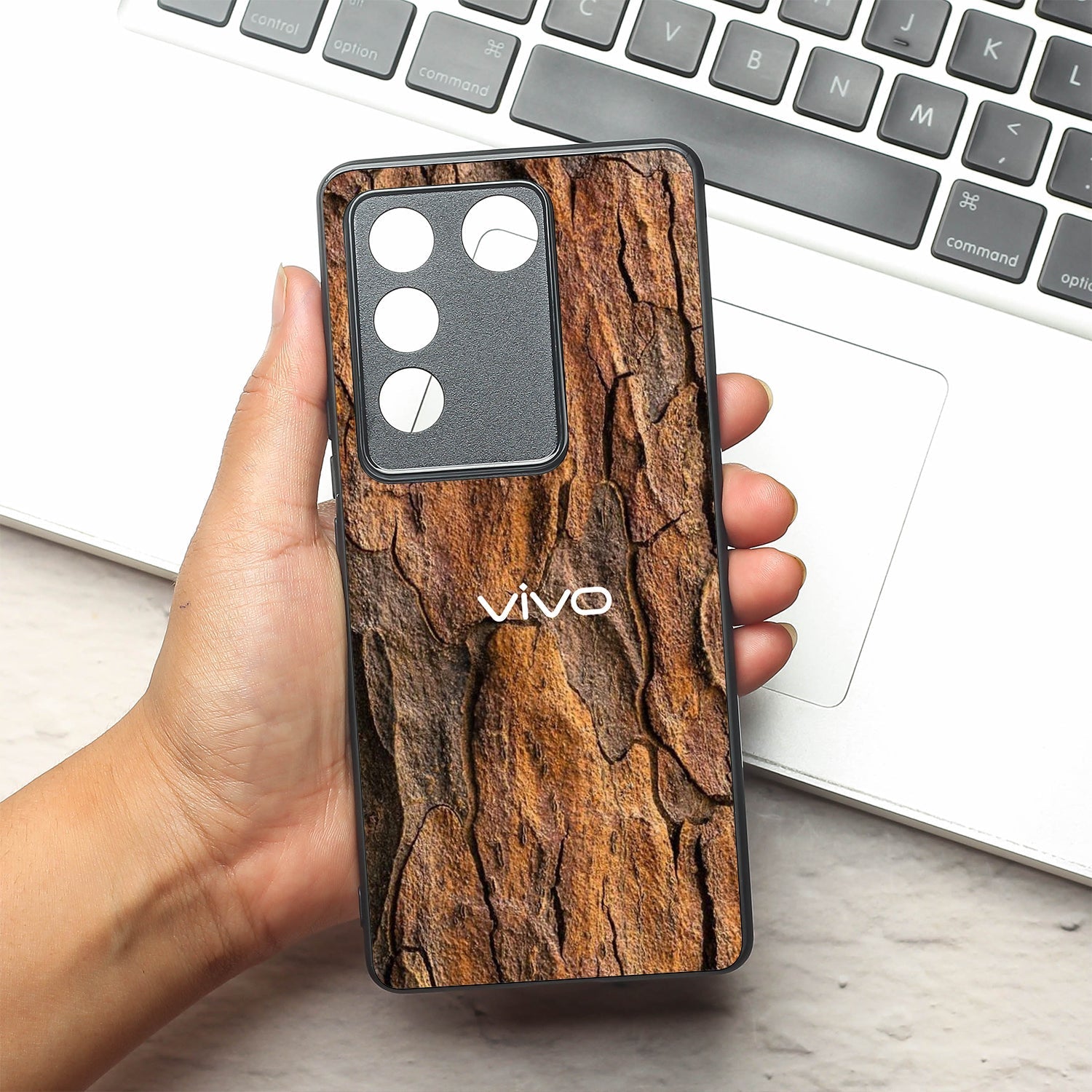 Wavy Grain metal back case for Vivo V27