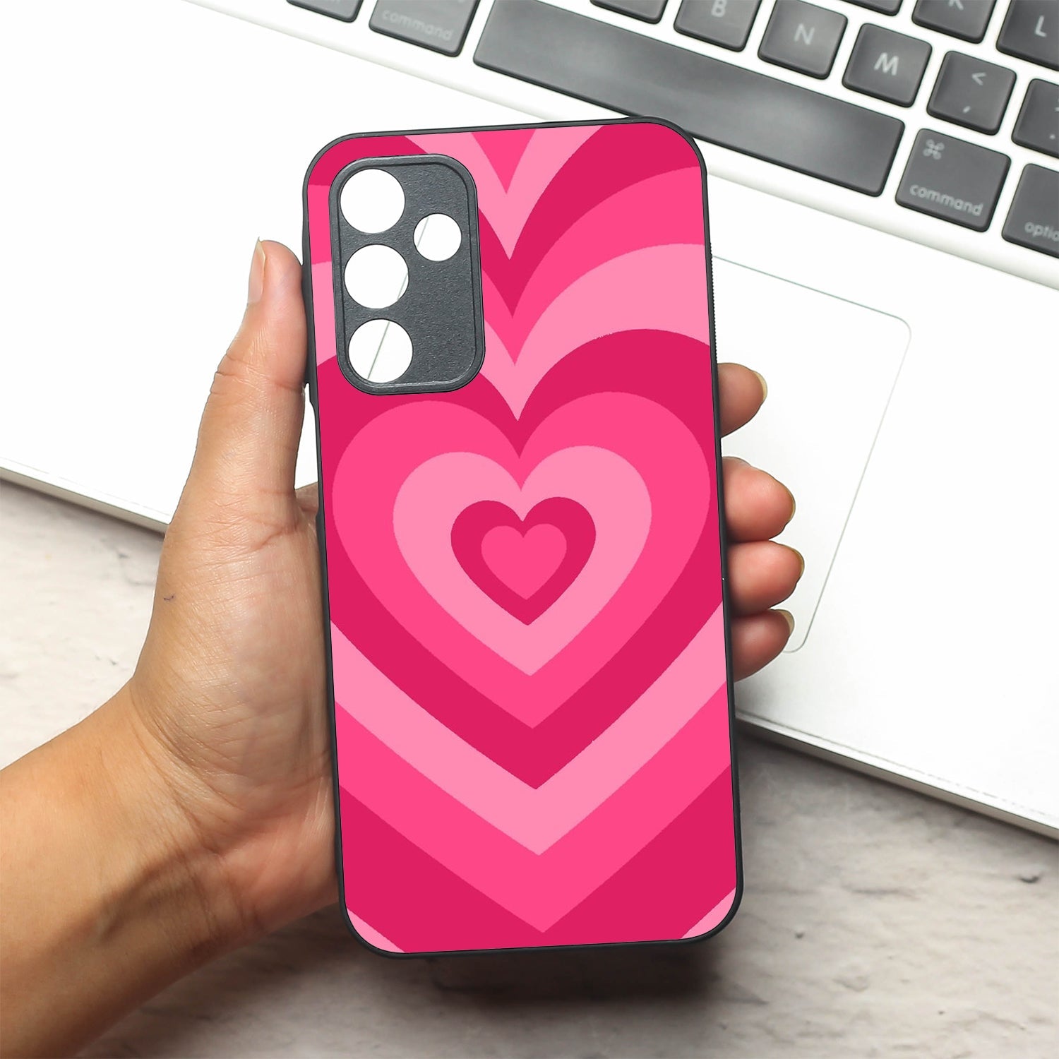 Retro Love metal back case for Samsung A15
