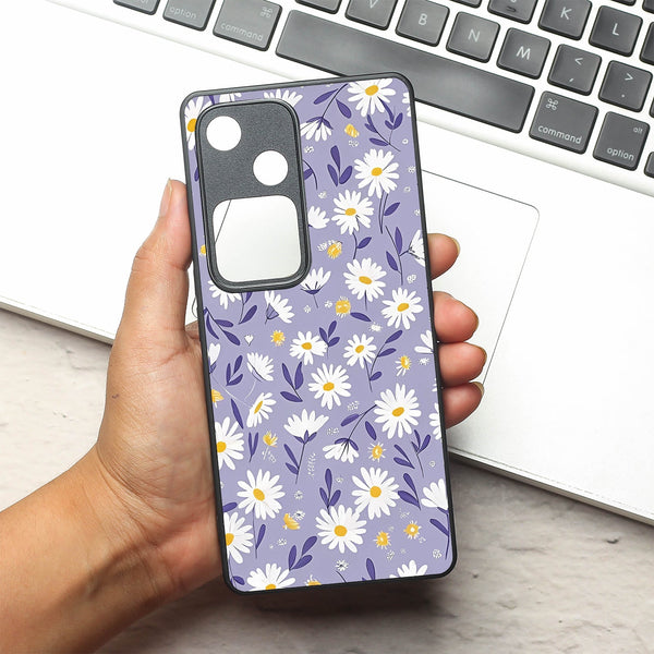 Lavender Daisies metal back case for Vivo V30