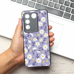 Lavender Daisies metal back case for Vivo V27