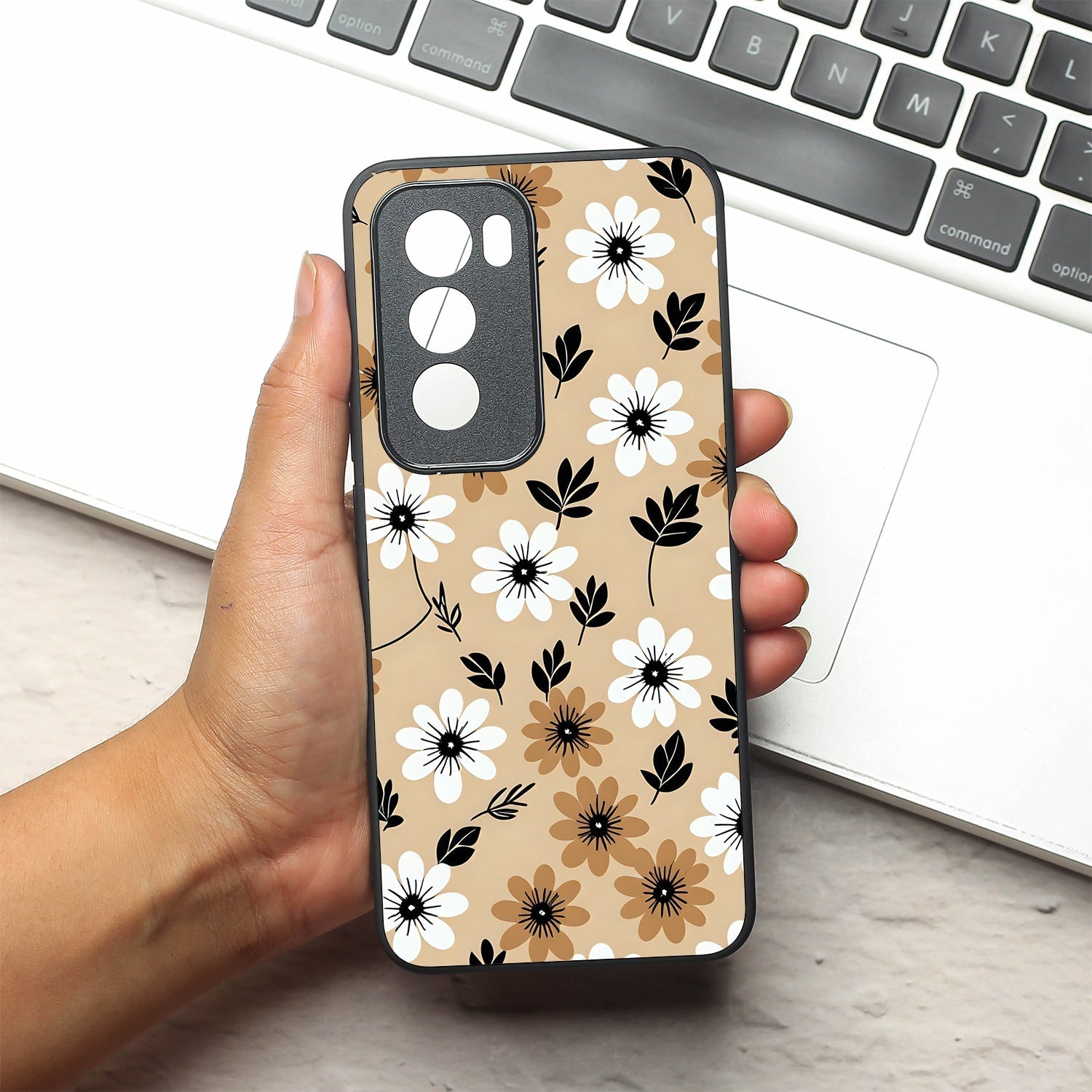 Daisy Dusk metal back case for Oppo Reno 12