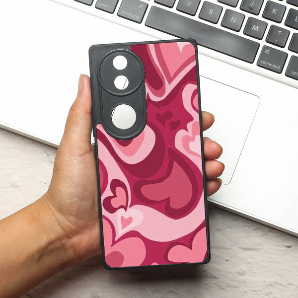 Valentine Wave Marble metal back case for Vivo V50