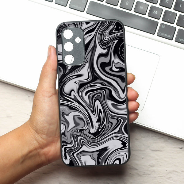 Blackout Marble metal back case for Samsung A14