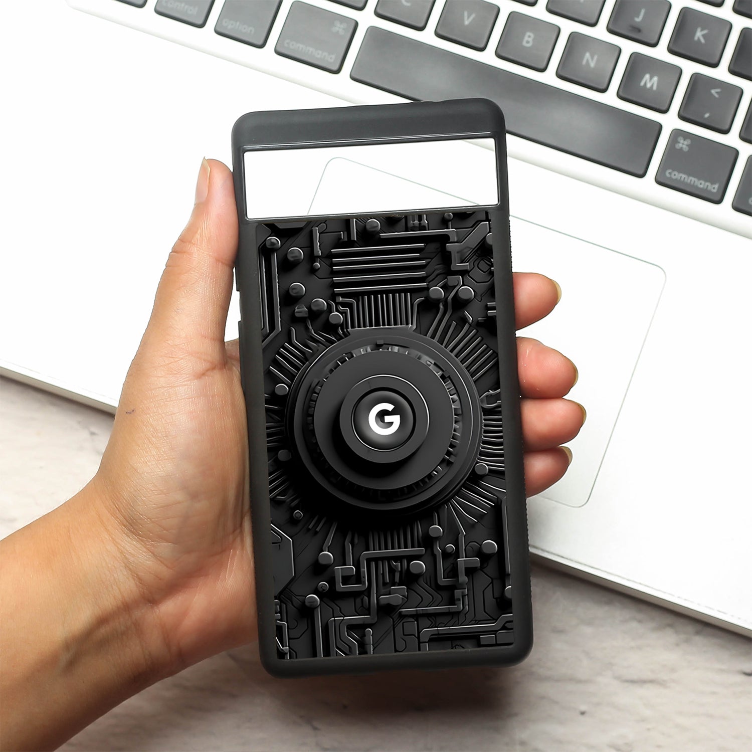 Core Reactor metal back case for Google Pixel 6a