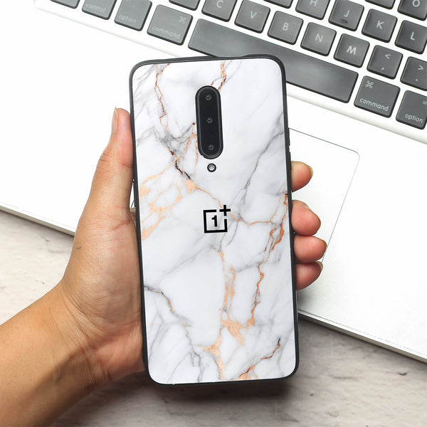 Copper Luxe Marble metal back case for Oneplus 7 Pro