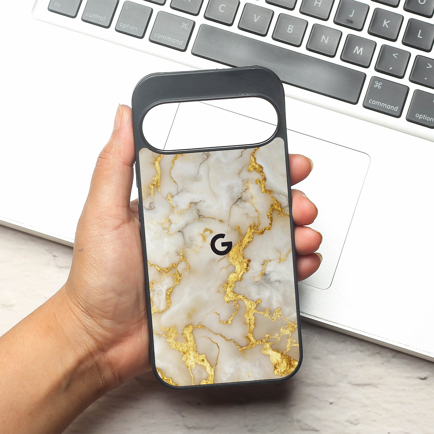 Gold Vein Glory metal back case for Google Pixel 9 Pro