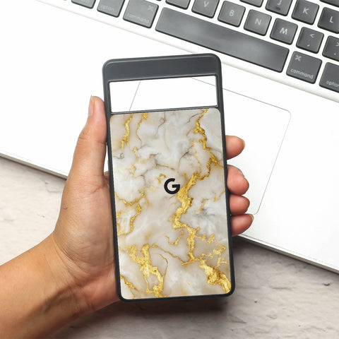Gold Vein Glory metal back case for Google Pixel 7