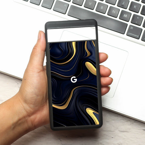 Noir Gold metal back case for Google Pixel 6a